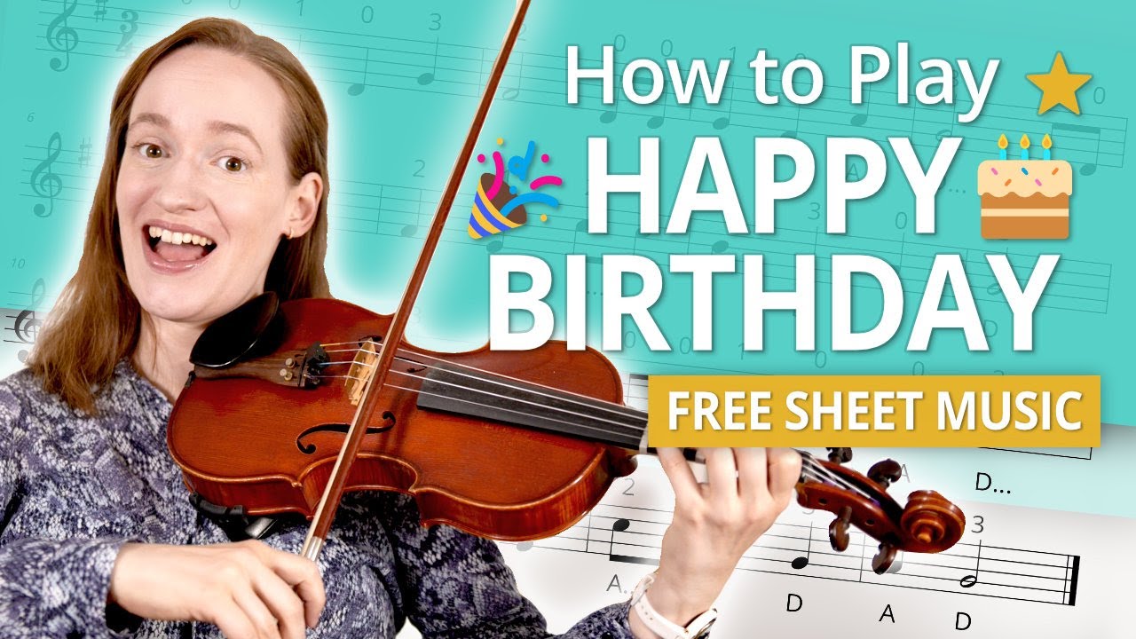 How to play Happy Birthday | Beginner Violin Tutorial with Sheet Music