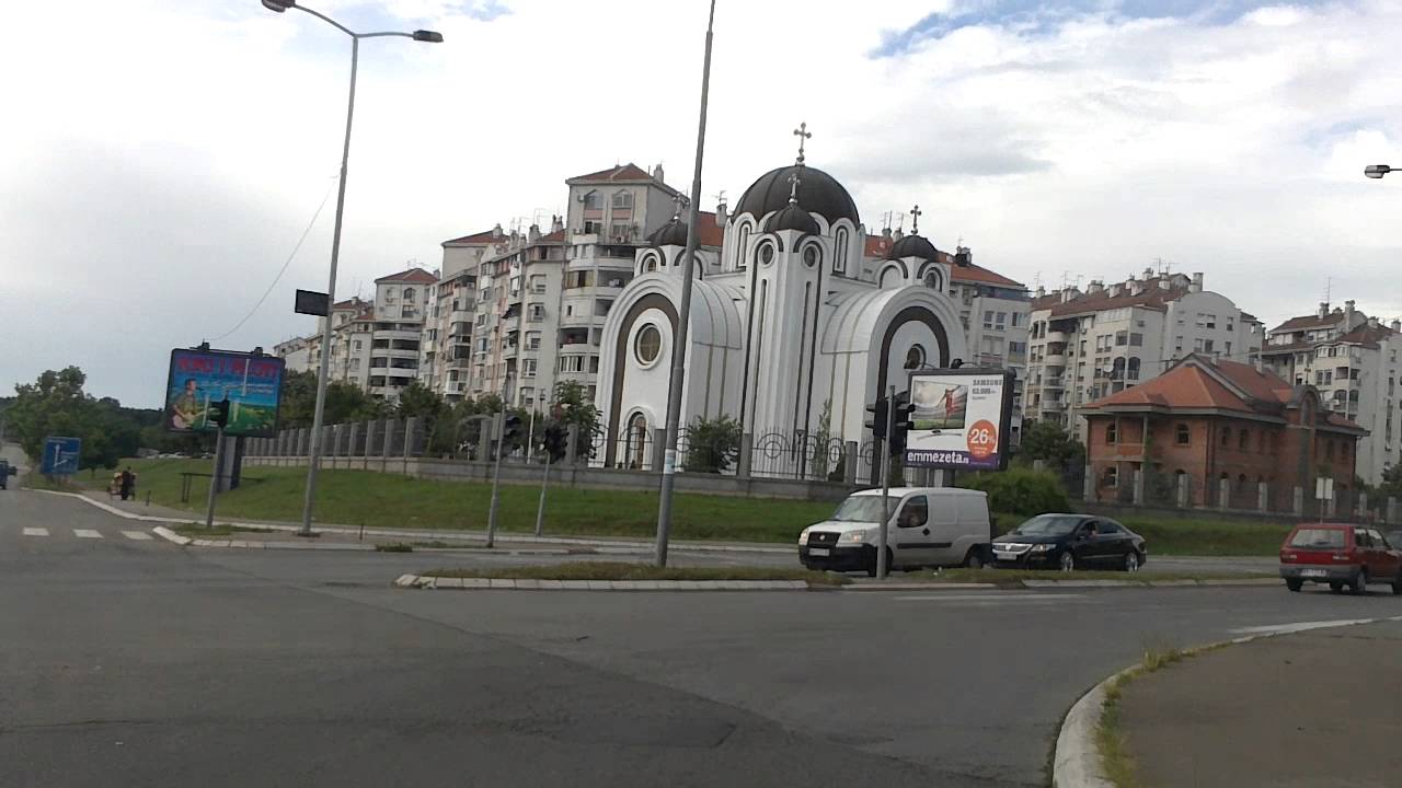 Driving through Belgrade: Cerak - Novi Beograd (Merkator), Saturday afternoon