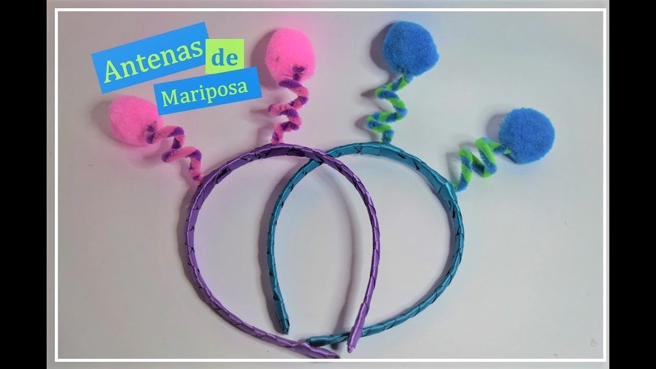 Antenas de mariposa -  Diadema Decorada #5 - Tutorial - DIY - AnabelMonGar