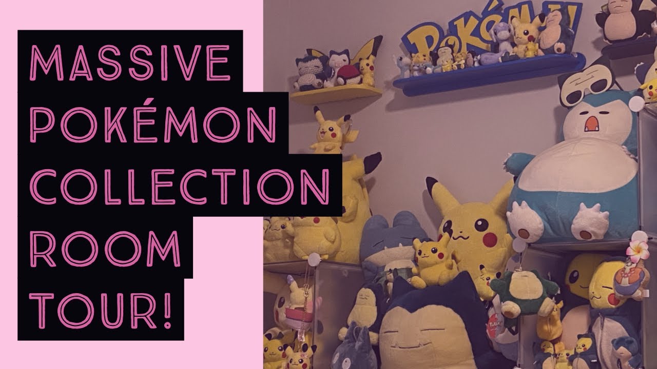 MASSIVE Pokemon Collection Snorlax Pikachu PLUSHIE ROOM TOUR