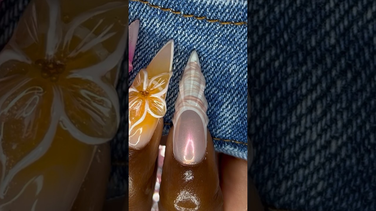 Viral Shell nail design 👀🐚 #viralnailart