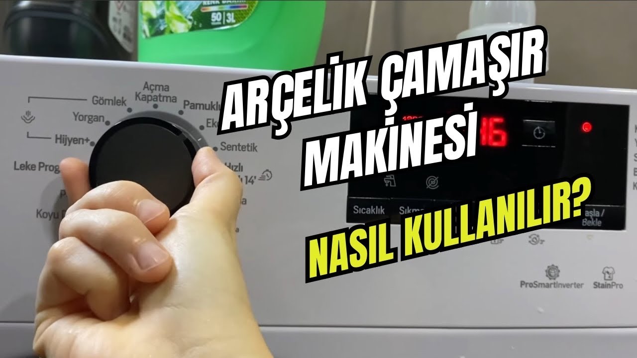 Ar&ccedil;elik &Ccedil;amaşır Makinesi Kullanımı ( 101120 M Ayarları )
