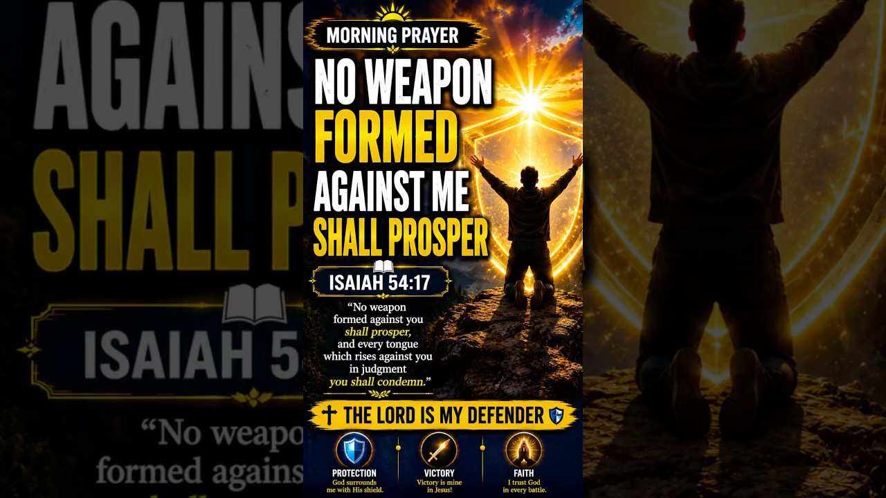 Morning Prayer: Let No Weapon Formed Against Me Prosper | Isaiah 54:17 | A Prayer for God