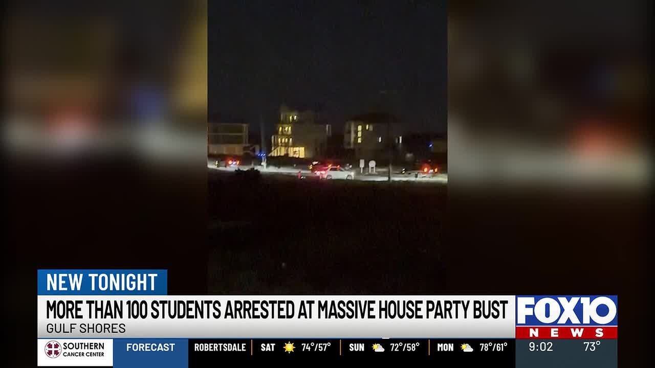 Более 100 студентов арестованы в ходе масштабной облавы на домашнюю вечеринку в Галф-Шорс.