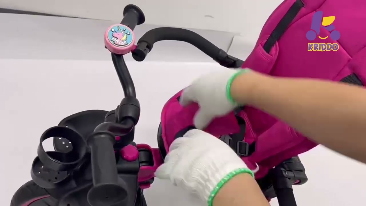 KRIDDO 8-in-1 Foldable Tricycle Stroller for Toddlers Installation Video (model TC016)