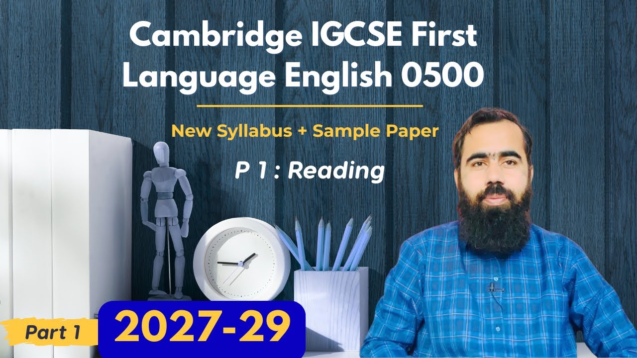 IGCSE First Lang English | New Syllabus 2027-2029 | Sample Paper & Recommended Books |Muhammad Qasim