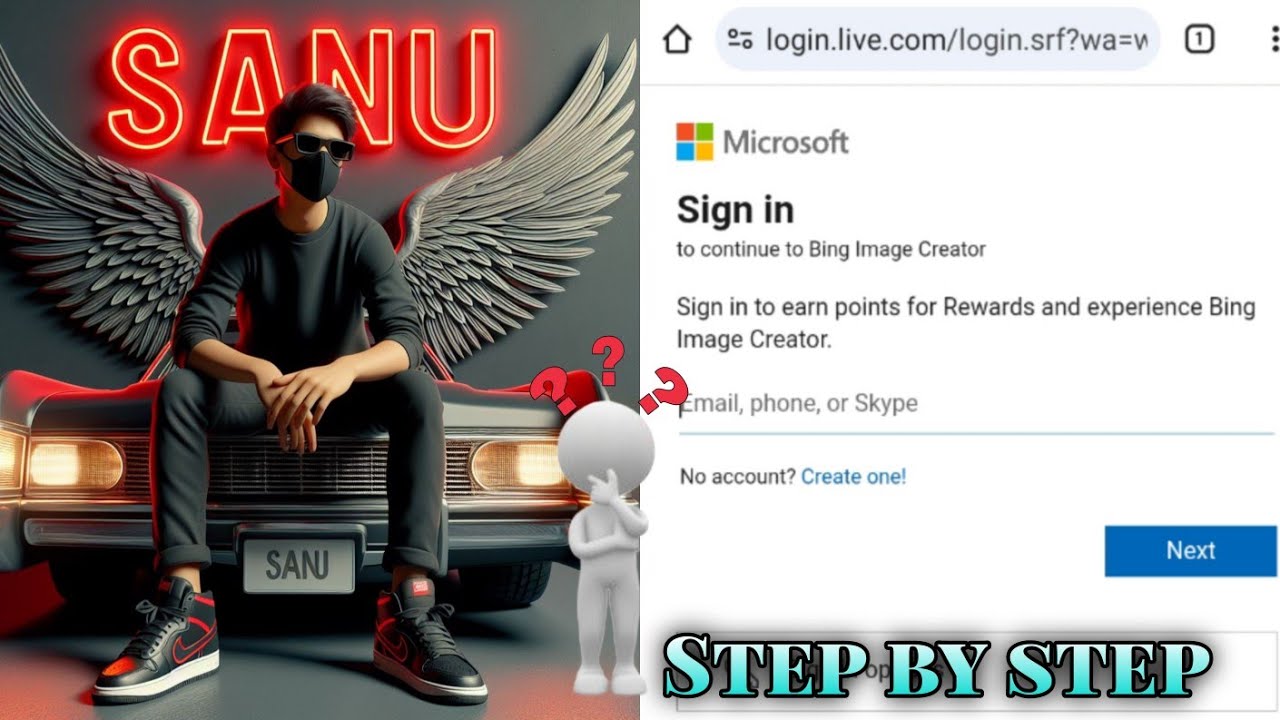 Create Bing Image creator sign up | Microsoft account kaise banaye| How to sign in microsoft account