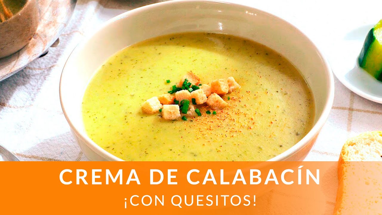 Crema de CALABACÍN ¡con quesitos! 😋 Receta FÁCIL y SALUDABLE 🍽️ Cocinatis
