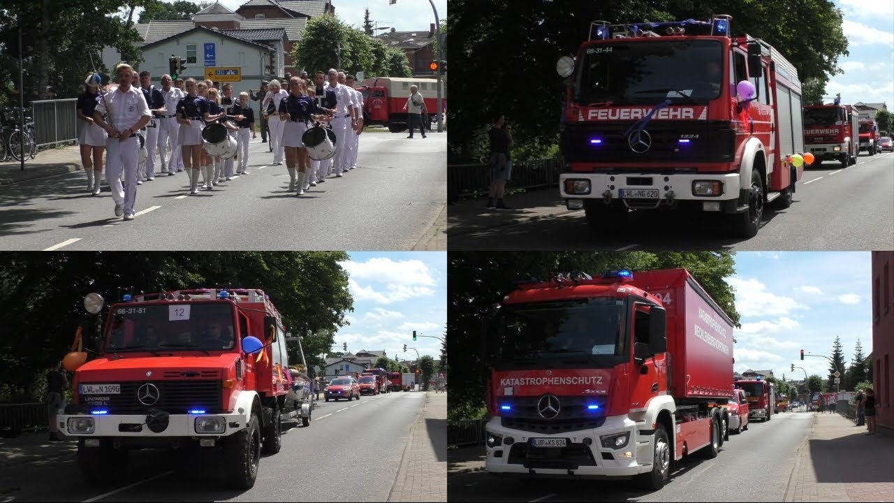 [🎊🚨100 Jahre Feuerwehr Neustadt Glewe/Festumzug mit alten und neuen Fahrzeugen zum Jubiläum 🚨]