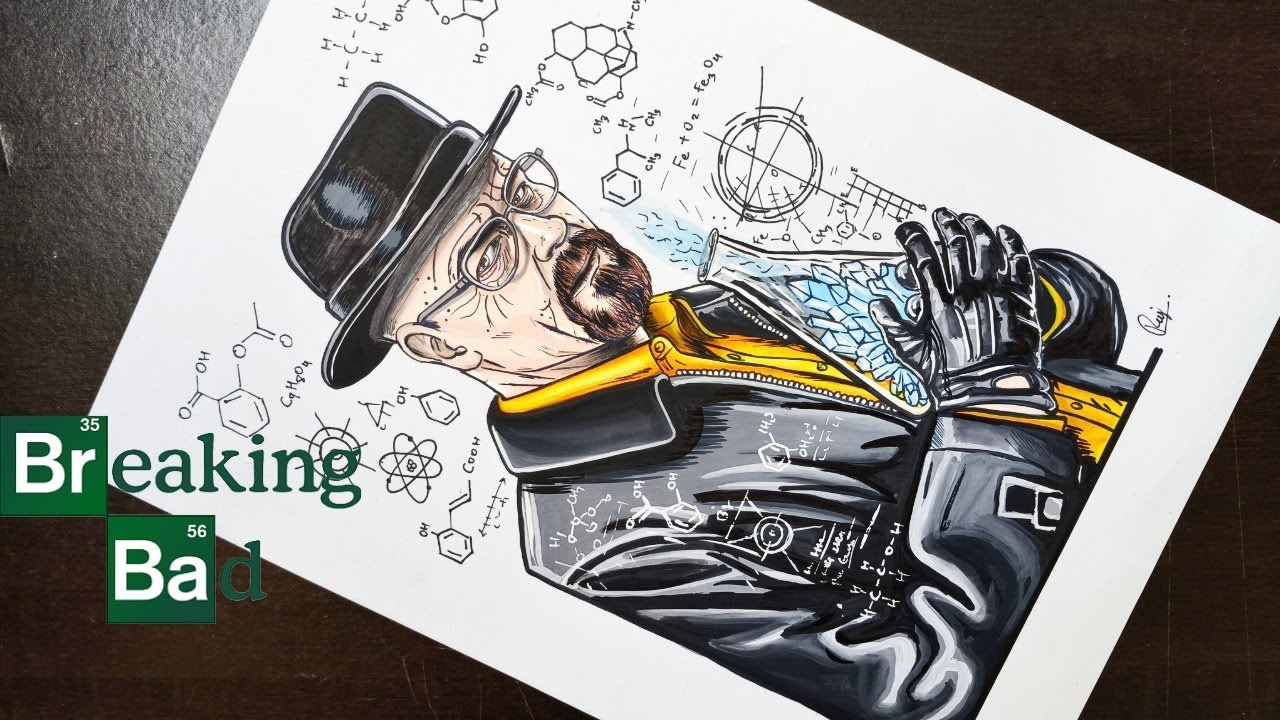 Walter White Drawing | Breaking Bad #drawing 