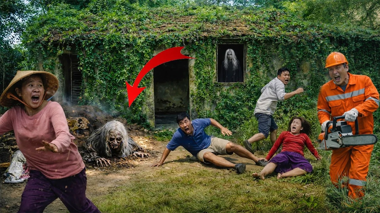 Time Lapse: Cleaning an Abandoned House – A Terrifying Ghost Suddenly Crawls Out! 😱👻