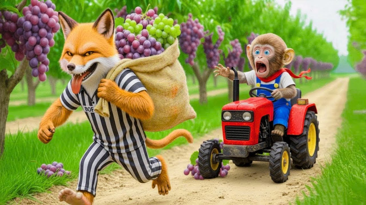 Monkey NaNa’s Tomato Field Destroyed! | Helicopter McQueen’s Final Dive Rescue – NANA MONKEY LIFE