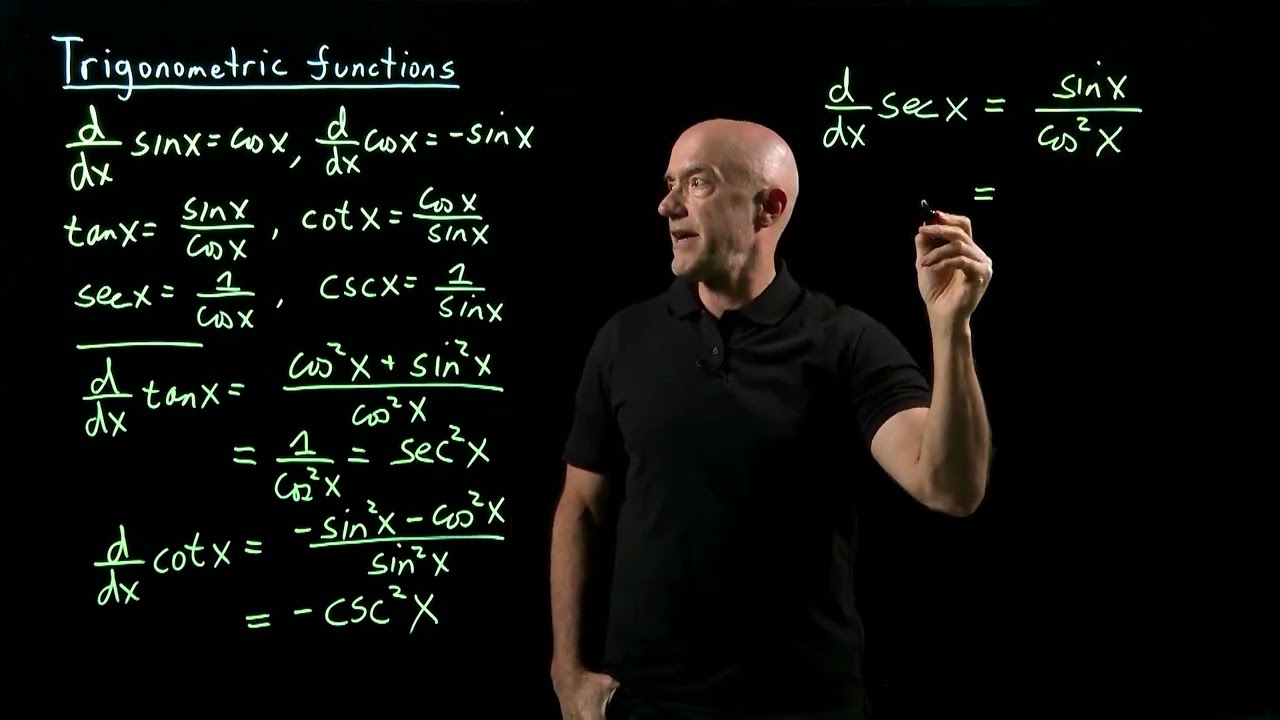 Derivatives of  Derived Trigonometric Functions | Lecture 20 | Calculus for Engineers