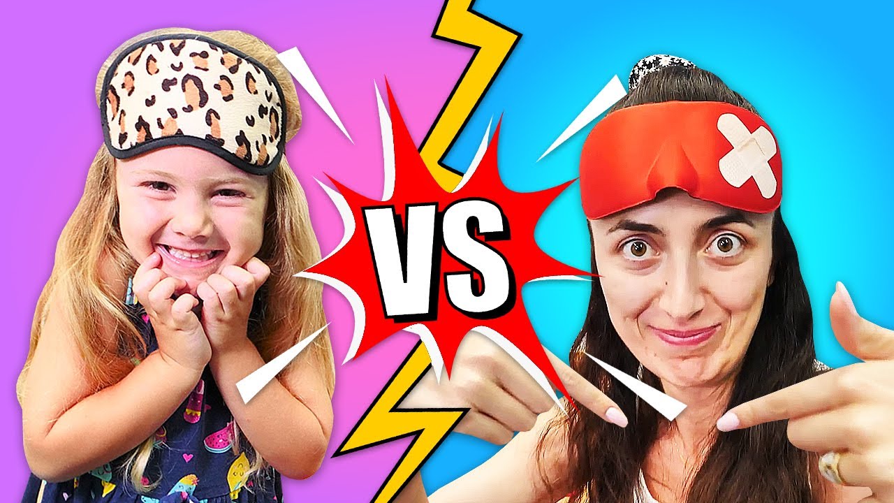 Eğitici videolar! Sevcan ve Derin, gözlerini kapatıp resim yapıyor! Challenge oyunu