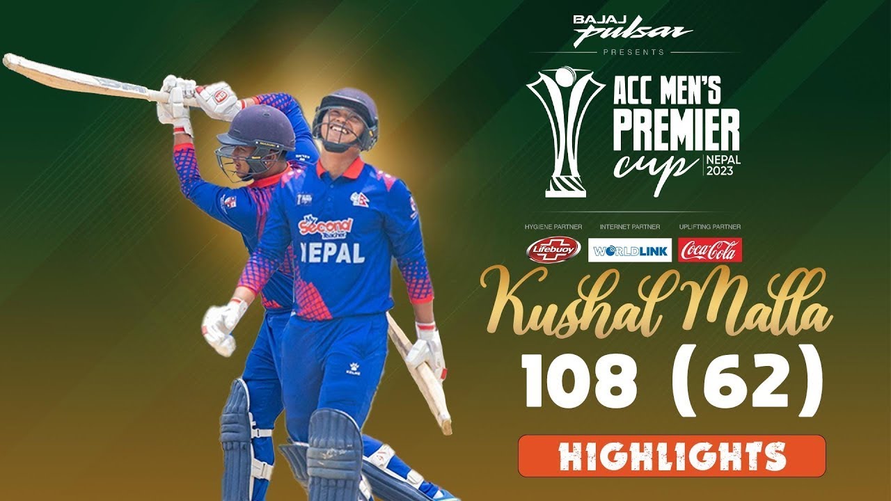 Kushal malla inning Nepal🇳🇵Oman🇴🇲 highlight 108 run 64 bal