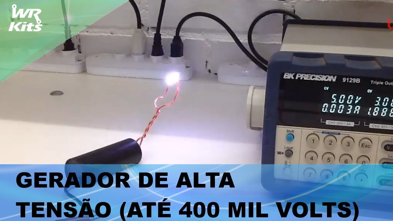 GERADOR DE ALTA TENSÃO ATÉ 400 MIL VOLTS!