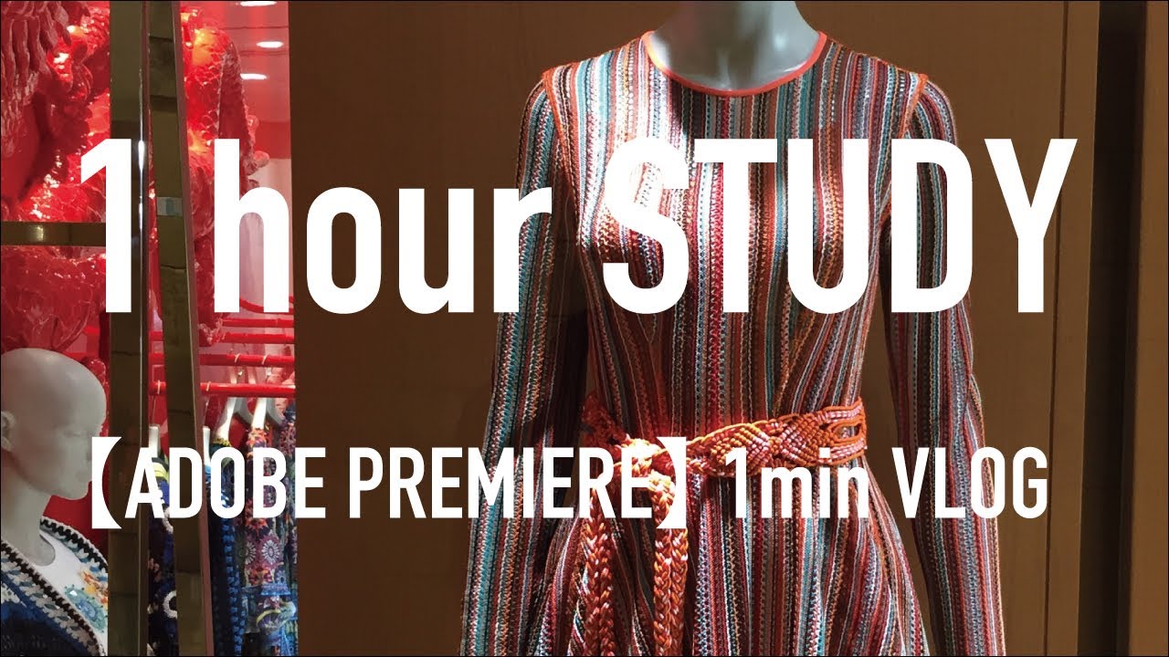 ONE hour STUDY【ADOBE PREMIERE】 MAKE 1minute SLIDE ( no sounds )