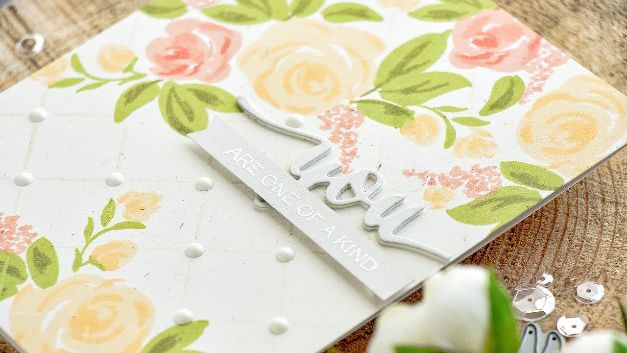 No Masking Stamped & Layered Background with WPlus9