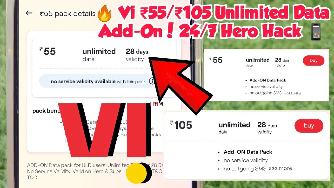 🔥 𝗩𝗶 ₹𝟱𝟱/₹𝟭𝟬𝟱 𝗨𝗻𝗹𝗶𝗺𝗶𝘁𝗲𝗱 𝗗𝗮𝘁𝗮 𝗔𝗱𝗱-𝗢𝗻! 𝟮𝟰/𝟳 𝗛𝗲𝗿𝗼 𝗛𝗮𝗰𝗸 📱