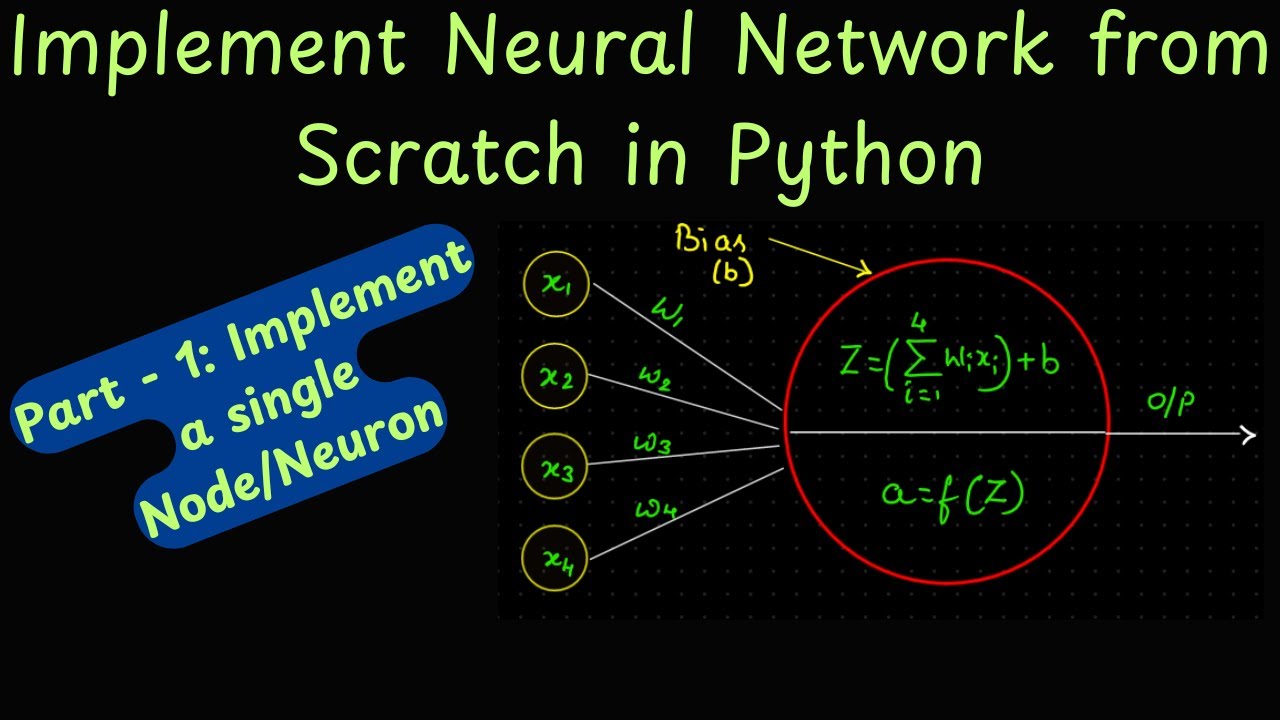 Part 1 - Implement single Neuron of a Neural Network from scratch in python