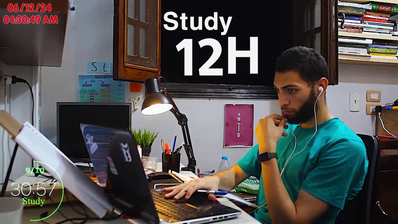 ادرس معي 12 ساعة (جلسة مذاكرة واقعية ) | leveling up marathon 📚 ☕️