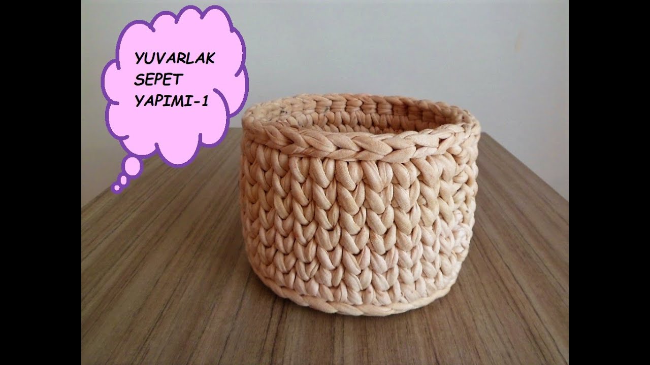 PENYE İP İLE YUVARLAK SEPET YAPIMI-1 (TABAN)