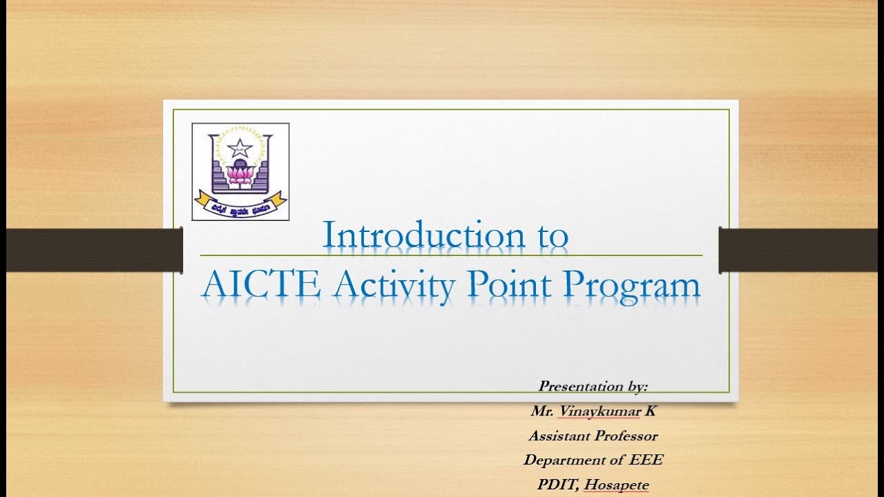 Awareness session on VTU 's AICTE activity point program