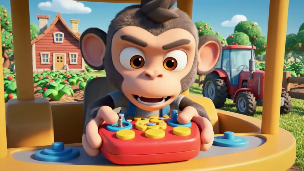 Amazing Smart Monkey Farming Life: Cute Monkey Helps Animals & Drives Tractor on the Farm!