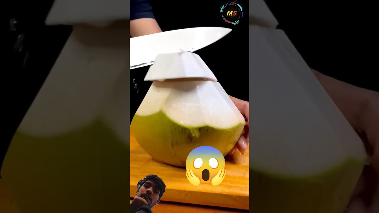 Amazing coconut peeling skills 🤯😱 