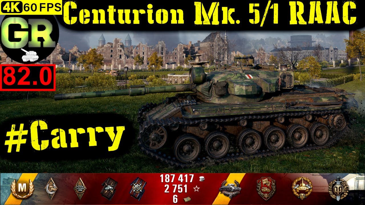 82_World of Tanks Centurion Mk. 5/1 RAAC WoT Replay - 6 Kills 5.8K DMG(Patch 1.4.0)
