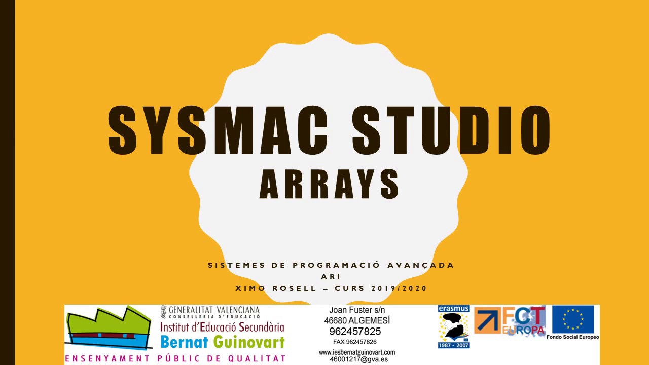 OMRON Sysmac Studio. Arrays.