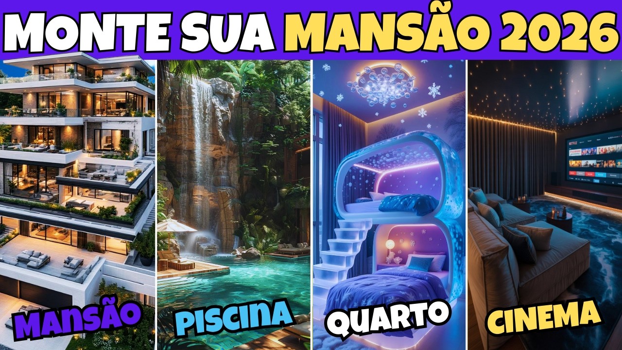 🏡✨ MONTE SUA MANSÃO DOS SONHOS 2026! 💎 | Jogo das Escolhas #montesuacasa