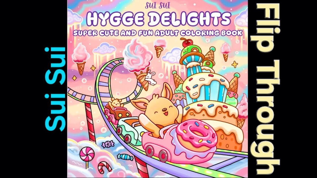 Hygge Delights Adult Coloring Book by Sui Sui Flip Through