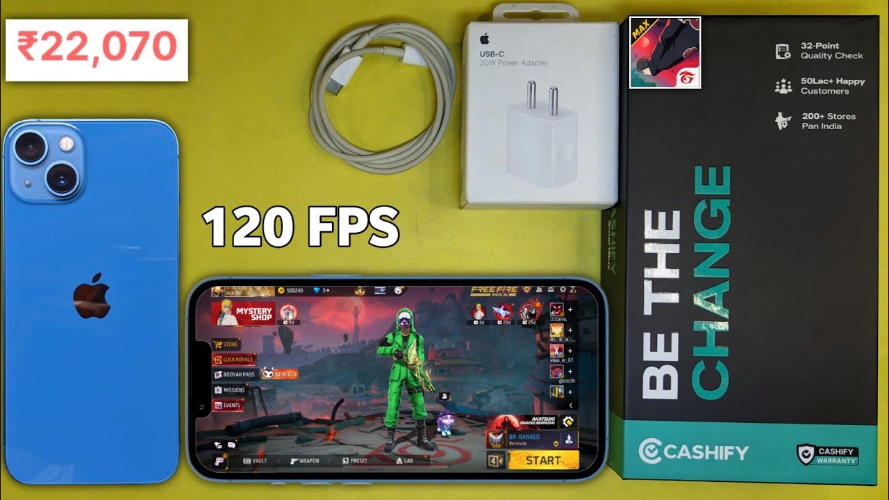 cashify iphone 13 unboxing superb condition / iphone 13 unboxing gaming test / iphone 13 free fire 