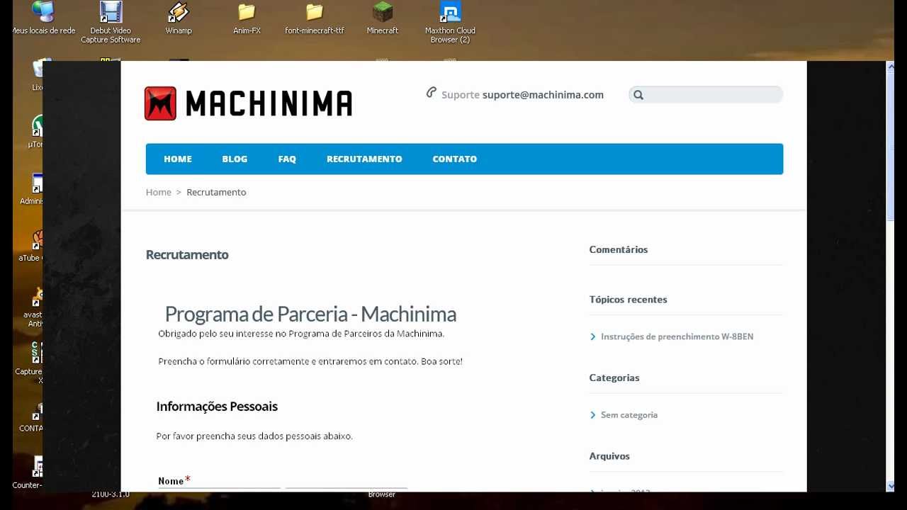 como entra para o machinima