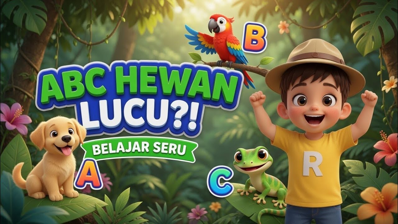 Mengenal Alfabet A–Z dan Nama Hewan | Belajar Huruf ABC