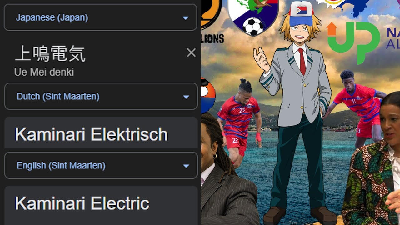 My Hero Academia characters in different languages meme