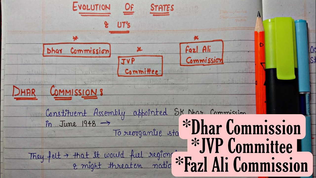 Evolution of States & UT's || Handwritten Notes || Lec.7 || Indian Polity || An Aspirant !