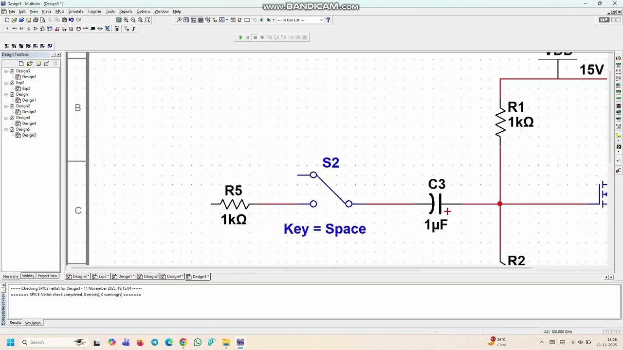 ACD Exp 2 : Single Stage CS Amplifier (using Multisim)
