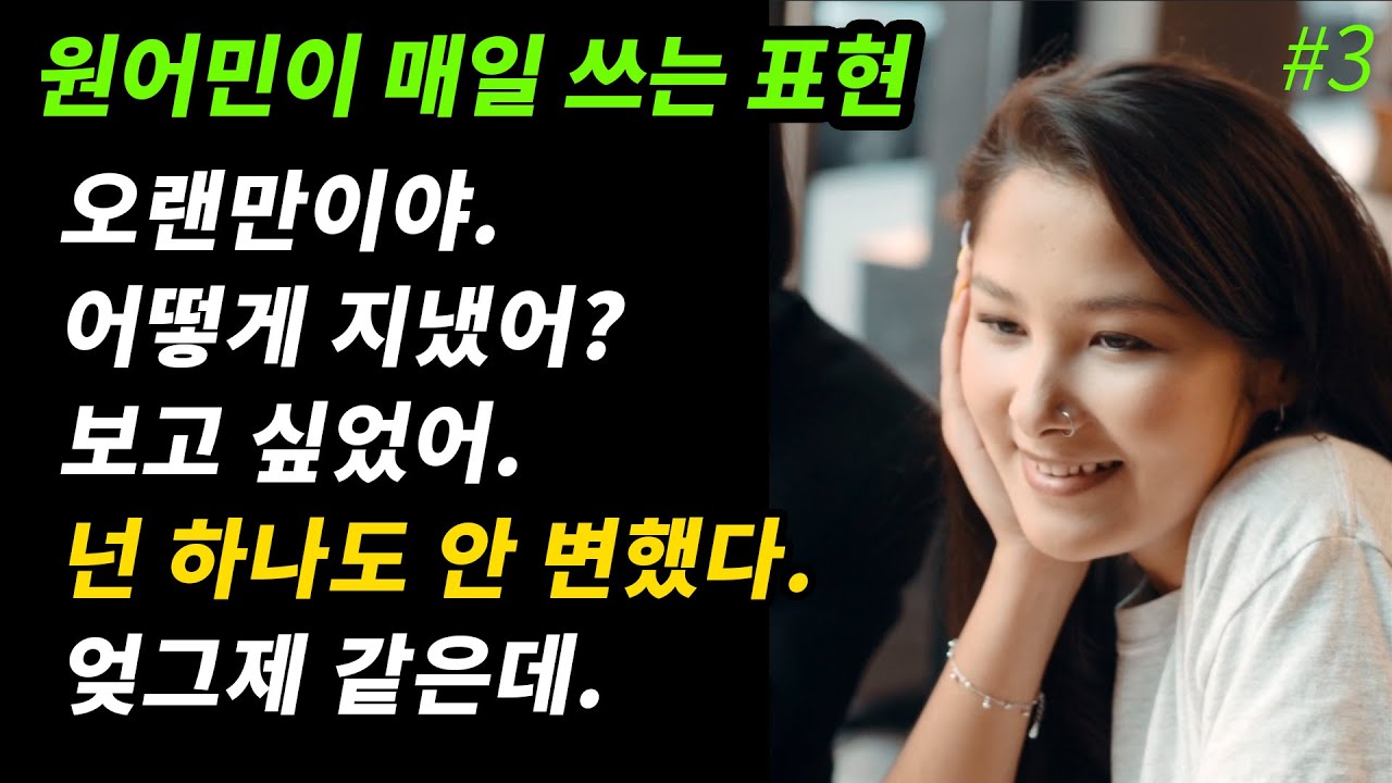 원어민이 매일 쓰는 영어문장 [#3] 오랜만이야 / 어떻게 지냈어? / 보고 싶었어 / 넌 하나도 안 변했다 / 1년이 지났다니 믿기지가 않네 / 엊그제 같은데 / 계속 연락하자