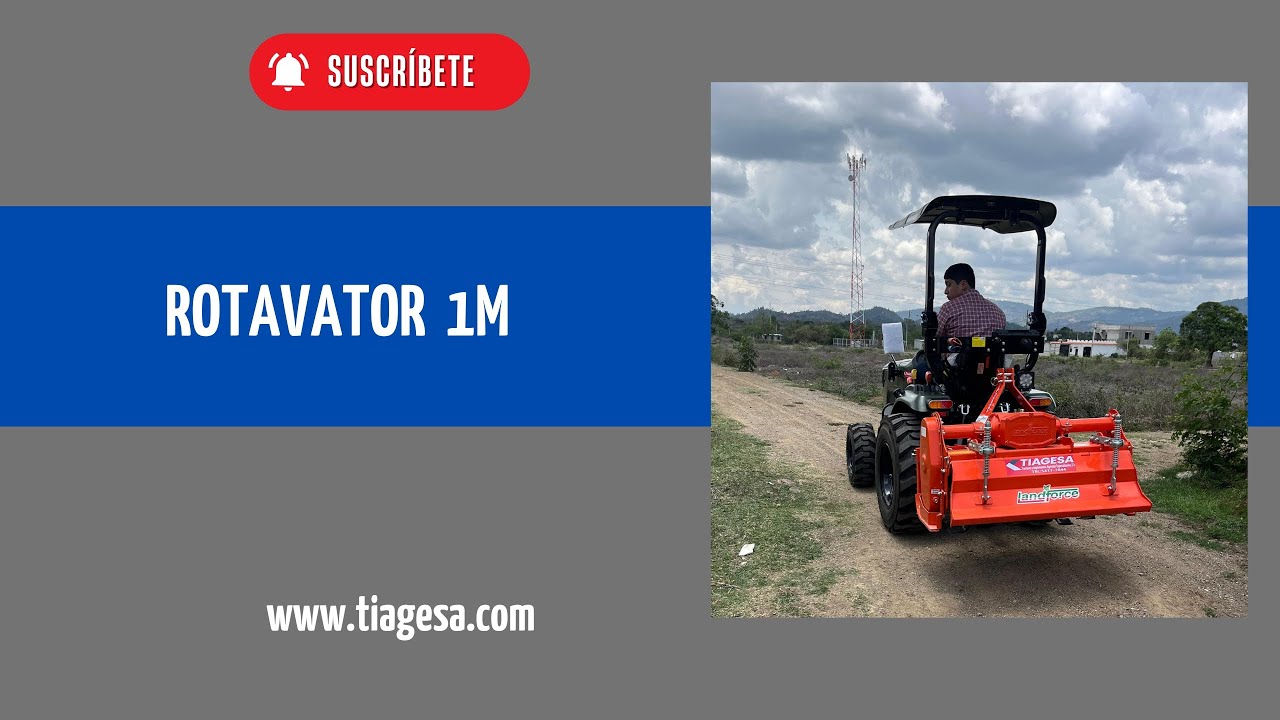 🔥🚜 Rotovator Captain de 1 metro con mini tractor 27HP | Trabajo real en campo