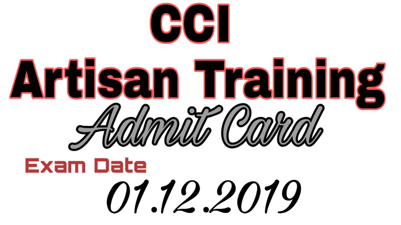 CCIL Artisan Training Admit Card issue....#EducationTechnoWorld
