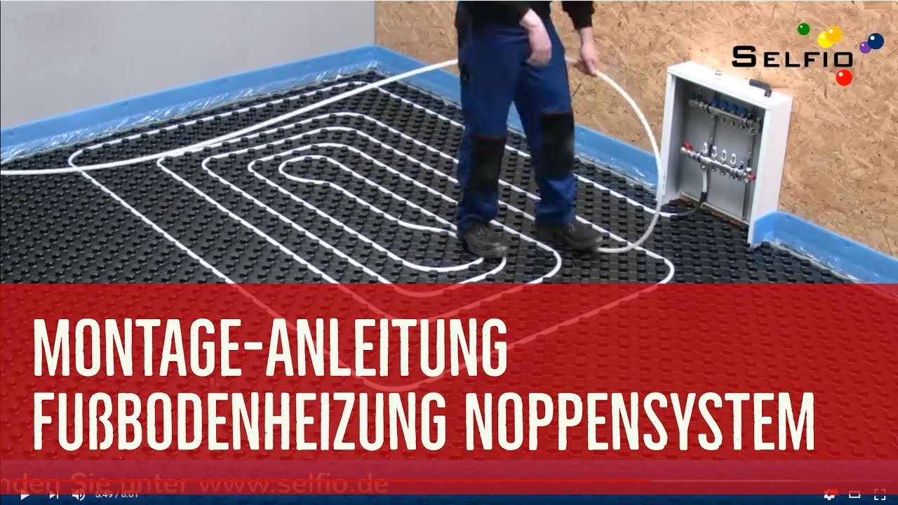 Selfio Fußbodenheizung Noppensystem verlegen - ideal für die Ein-Mann-Montage