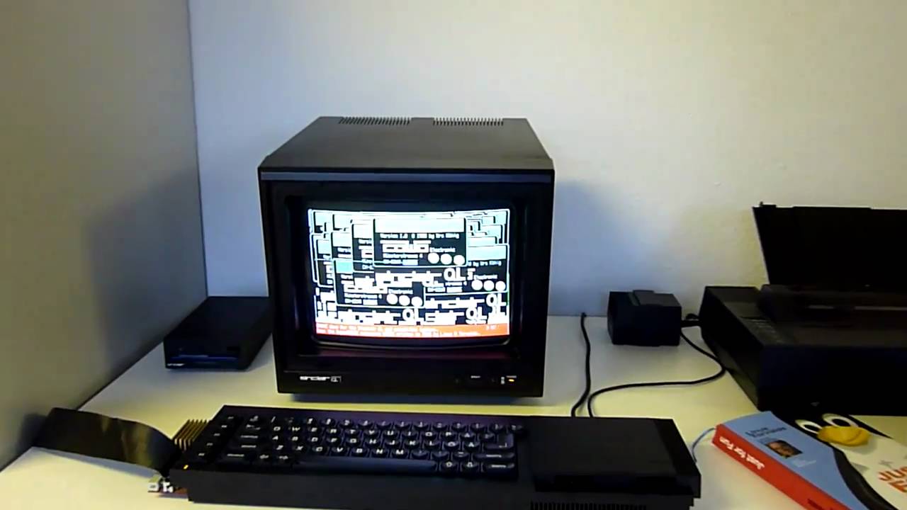 Linus Torvalds 1986 software GMOVE (pre Linux) on expanded (fast) Sinclair QL - video 2 of 2