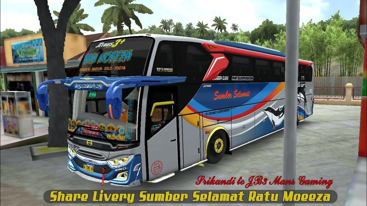 LIVERY SUMBER SELAMAT RATU MOEEZA XHD TO JB3 MANS GAMING || BUSSID 434