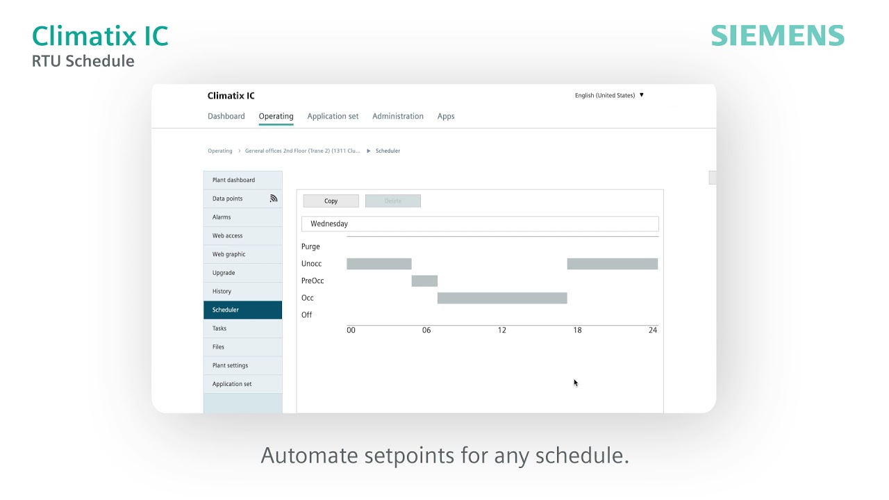 Siemens Climatix IC - Scheduling