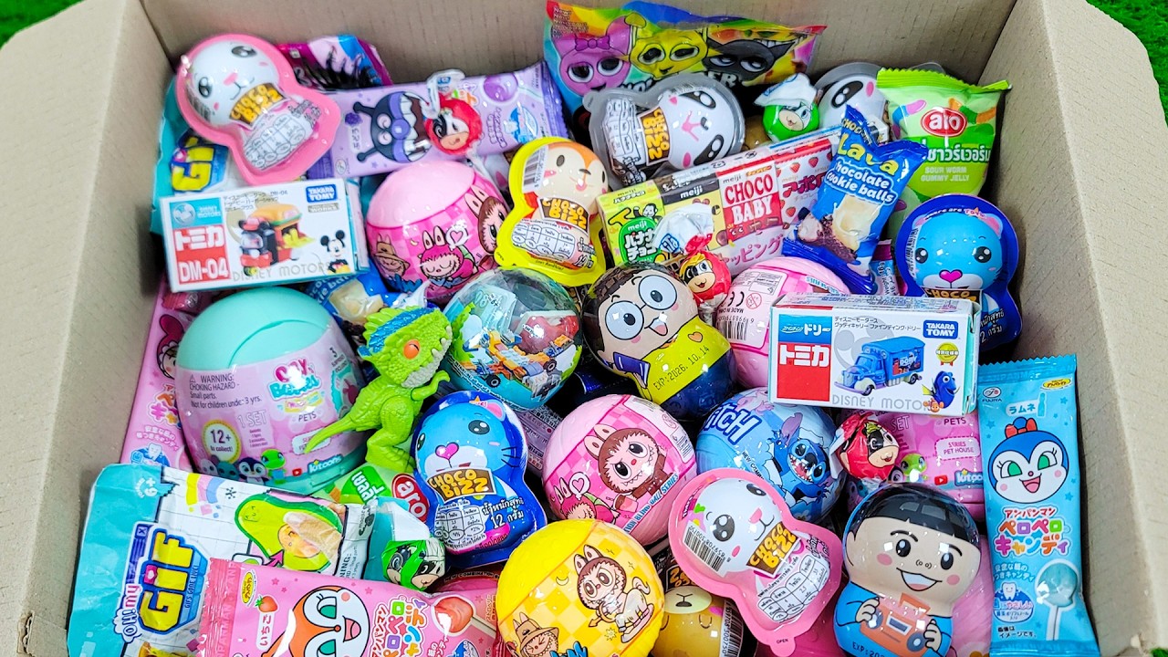 Unpacking Box Full Of Surprise Ball, Sprunki Blind Bag, Lollipop with Satisfying Toys Inside