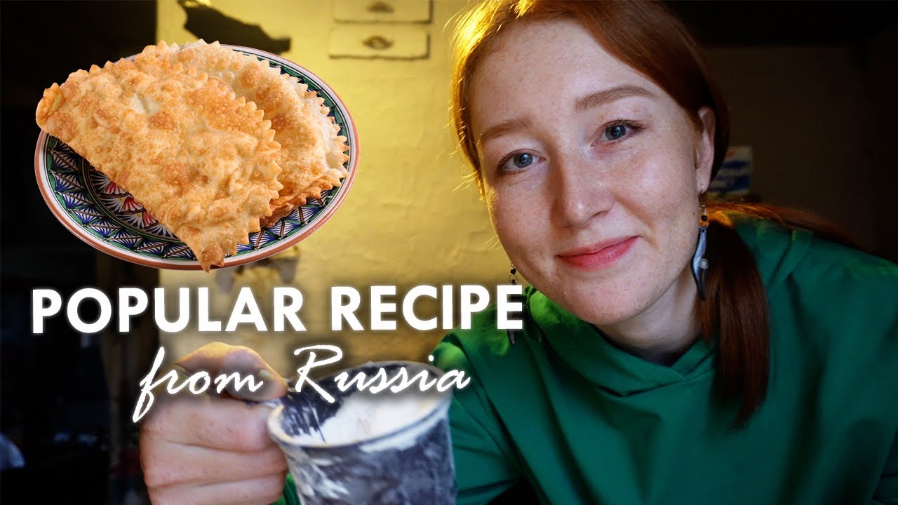 Cooking in a wood stove at my dad's Russian village | Chebureki recipe