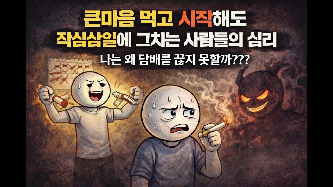 큰마음 먹고 시작해도 작심삼일에 그치는 사람들의 심리 : 나는 왜 담배를 끊지 못할까??