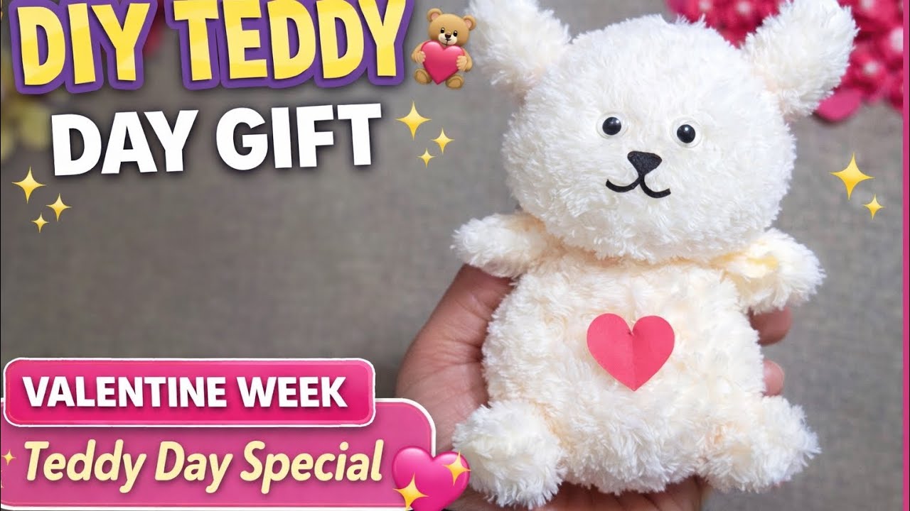 DIY Teddy Day Gift 🧸 | Easy Handmade Teddy for Valentine Week 💝 | Home Decor | #youandArt 